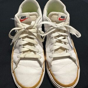 Nike Women’s White and Tan Sneakers